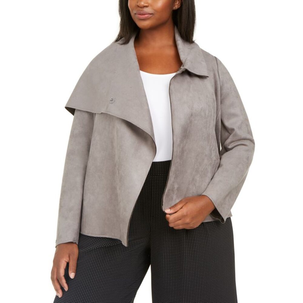 Anne Klein Plus Size Asymmetrical Wrap Jacket